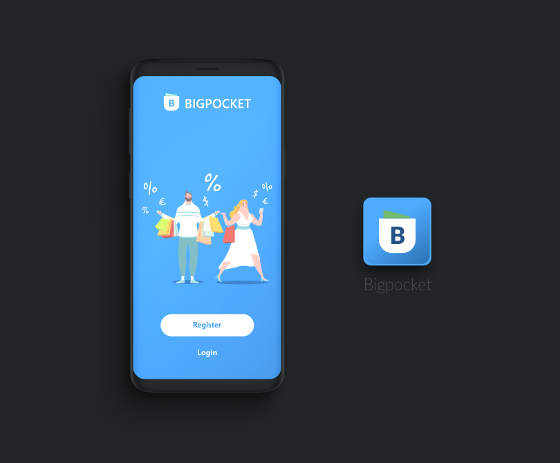 Bigpocket Mobile App design and logo - design and development