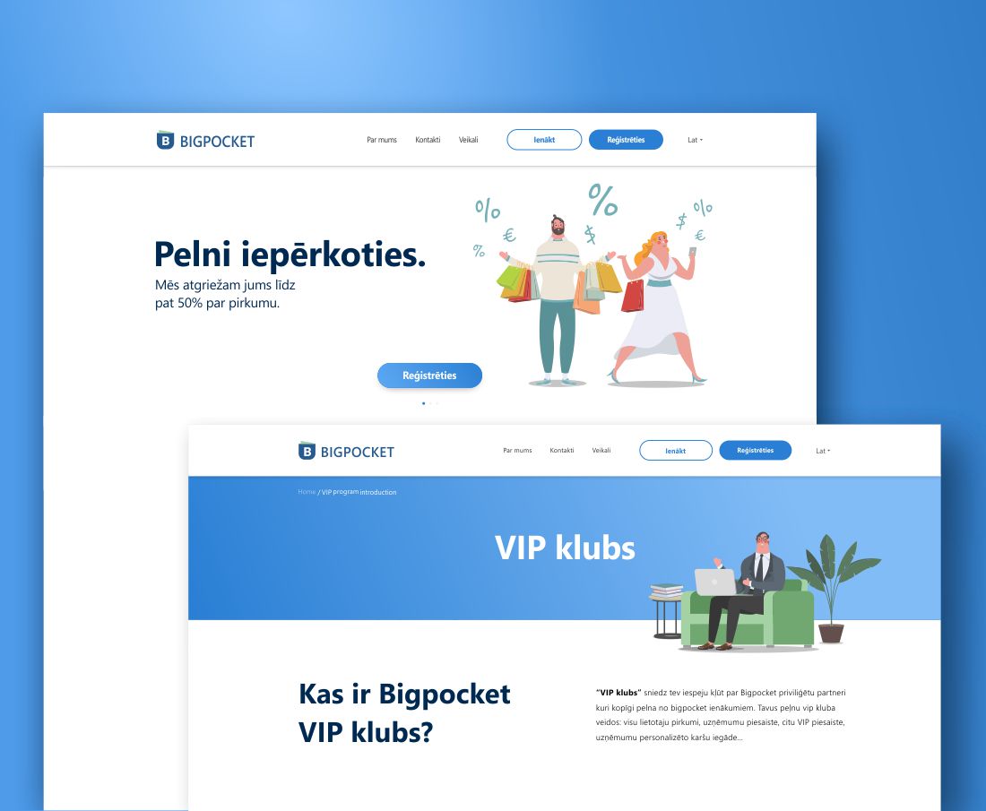 BigPocket website design portfolio